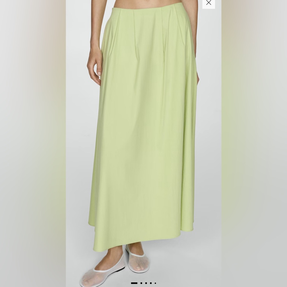 Mango Pastel Green Maxi Skirt